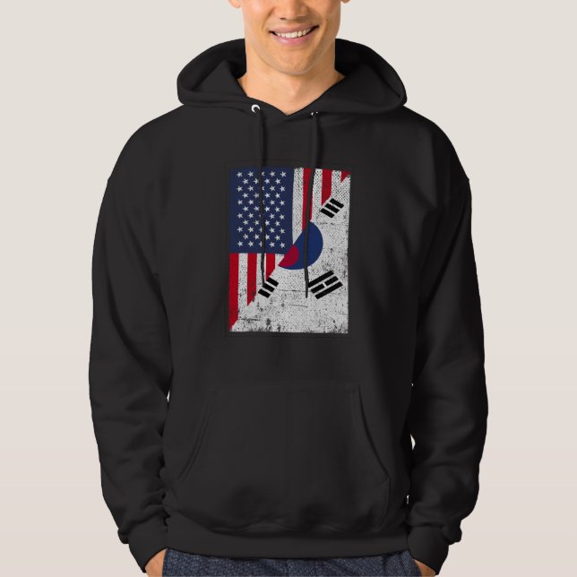 Moletom Half USA Flag Half South Korea Flag American South (Frente)