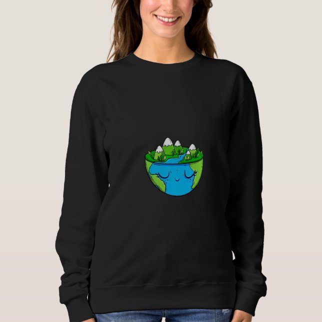 Moletom Halftone Nature  Environment Earth Day Gnome Women (Frente)