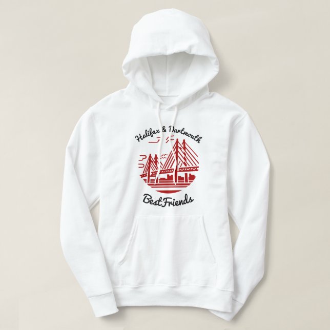 Moletom Halifax e Dartmouth Melhores amigos Nova Escócia H (Frente do Design)