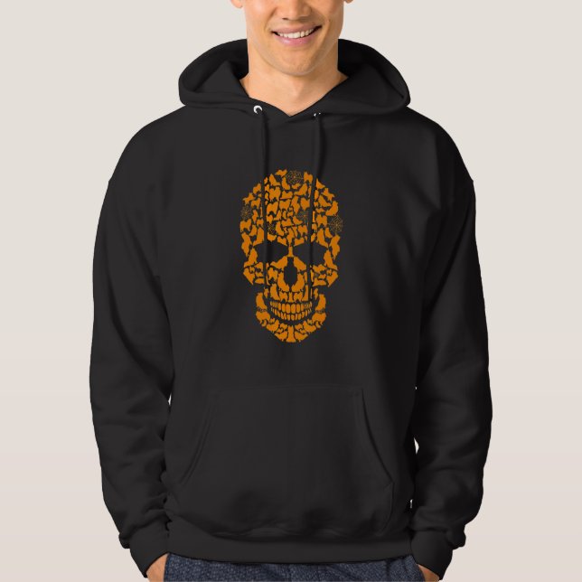 Moletom Halloween American Eskimo Dog Skull (Frente)