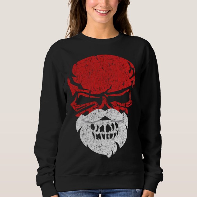 Moletom Halloween and Christmas Skull Graphic Tees Hallowe (Frente)