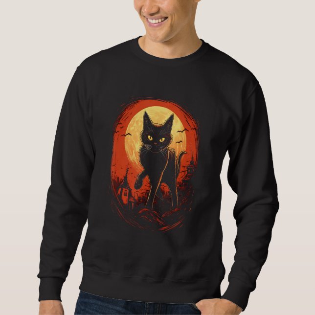 Moletom Halloween Black Cat by Haunted Horror Halloween 1 (Frente)