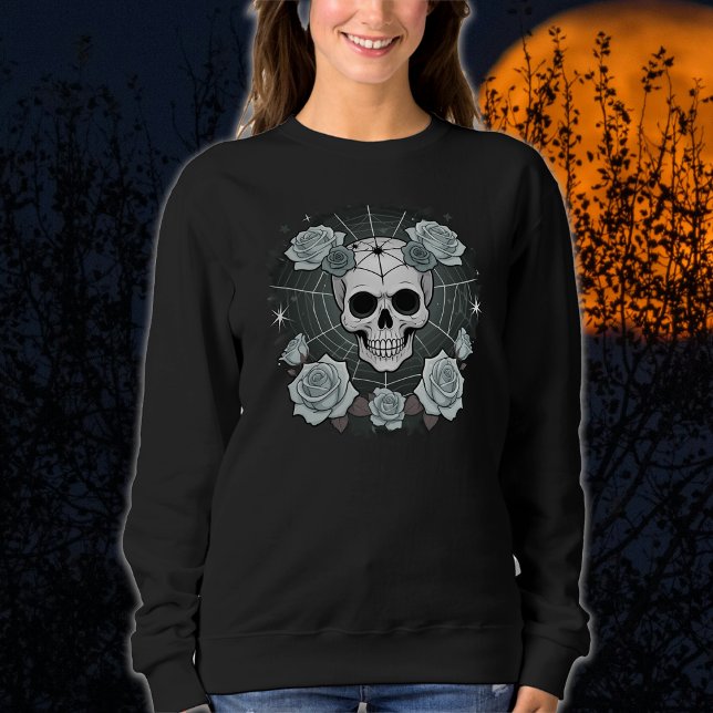 Moletom Halloween Black Skulls & Rosas Spooky (Criador carregado)