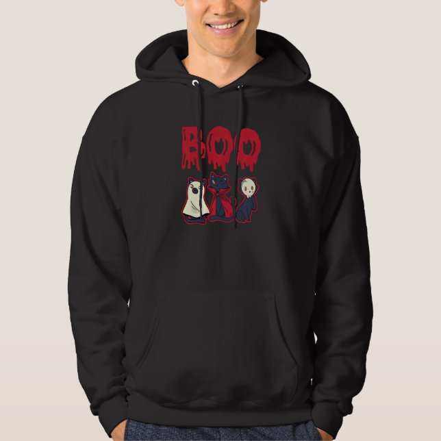 Moletom Halloween Boo Cats Halloween (Frente)