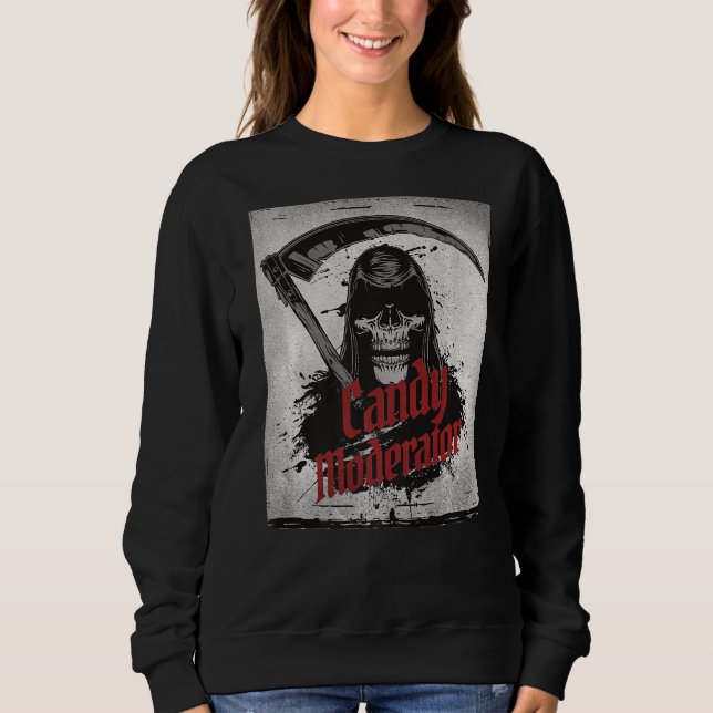 Moletom Halloween Candy Moderator Figurume da Morte Premiu (Frente)