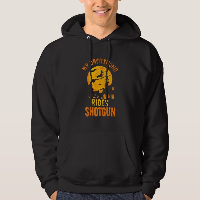Moletom Halloween Com Meu Dachshund (Frente)