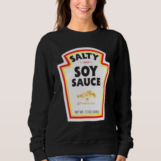 Moletom Halloween Correspondendo Costume Salty Soy Sauce B (Frente)