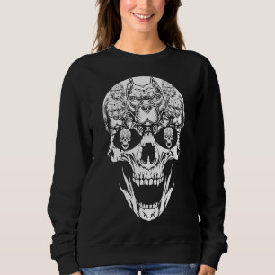 Moletom Halloween Costume Skull Pitbull Dog Lover