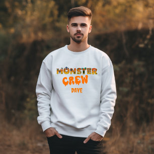 Moletom Halloween do nome personalizado da tripulação mons