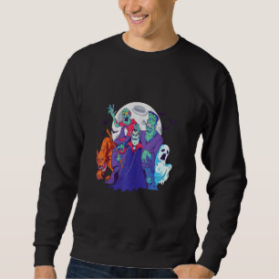 Moletom Halloween Dracula Witch Zombie Frankenstein Werewo
