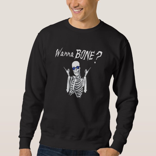 Moletom Halloween Gag Wanna Bone Skeleton (Frente)
