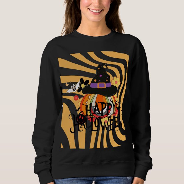 Moletom Halloween Groovy Retro (Frente)