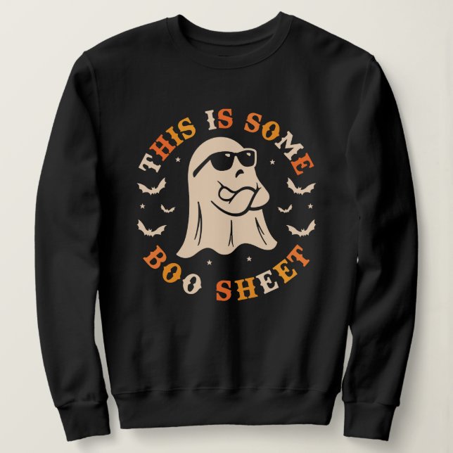 Moletom Halloween Isto é um fantasma engraçado de uma folh (Frente do Design)