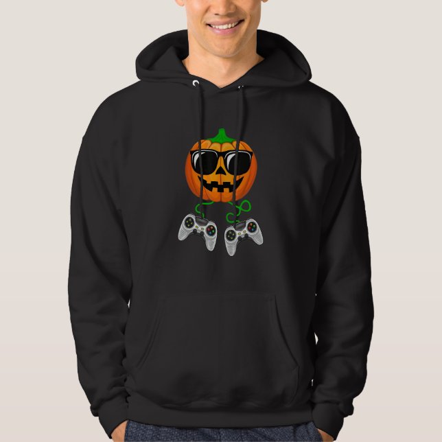 Moletom Halloween Jack O Lantern Gamer Boys Kids Men  Hall (Frente)