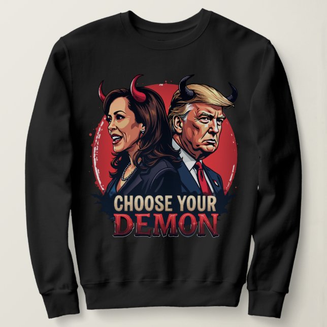 Moletom Halloween Kamala Harris Donald Trump (Frente do Design)