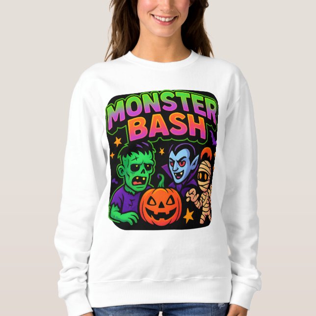 Moletom Halloween Monster Bash Clothes Cute Unisex (Frente)
