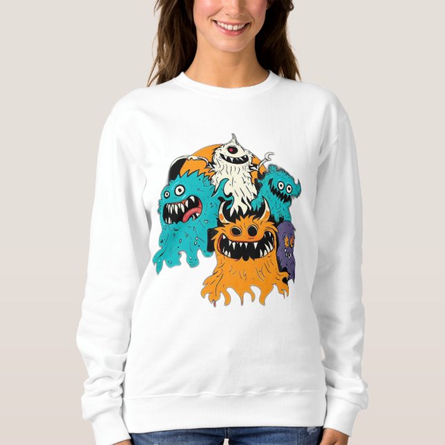 Moletom Halloween/Monstro/Outubro/Outono  (Frente)