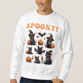 Moletom Halloween para adolescentes e Casais com gatos mim