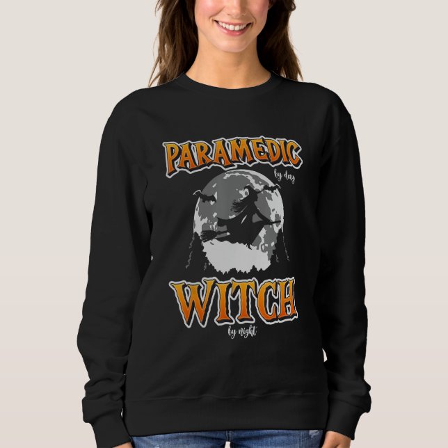Moletom Halloween Paramesdic Witch Engraçada Ambulância EM (Frente)