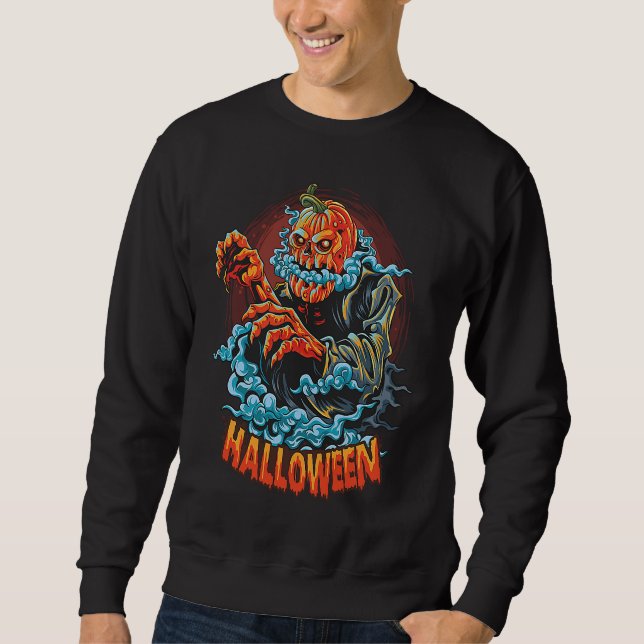 Moletom Halloween  Party Happy Pumpkin Graphic Plus Size (Frente)