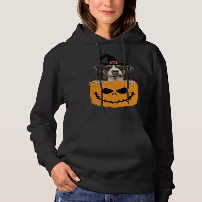 Moletom Halloween Pocket Greater Swiss Mountain Dog Jack O (Frente)