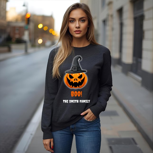 Moletom Halloween Pumpkin "BOO!" - Nome Personalizado (Criador carregado)