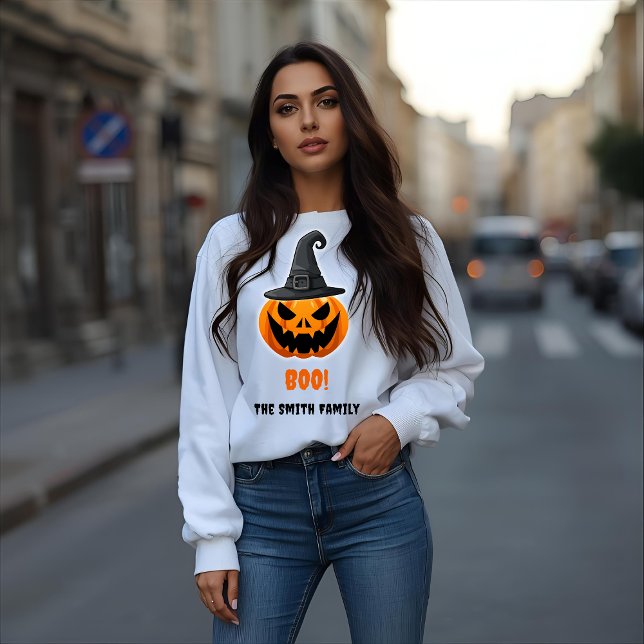 Moletom Halloween Pumpkin "BOO!" - Nome Personalizado (Criador carregado)