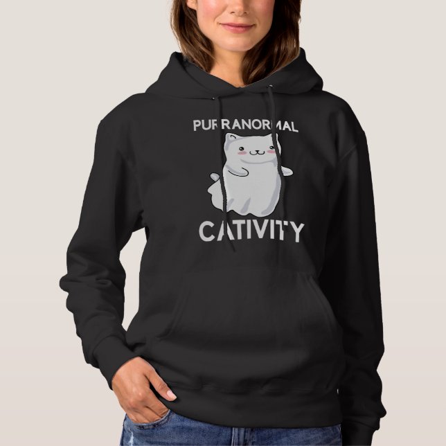 Moletom Halloween  Purranormal Cativity Ghost Cat (Frente)