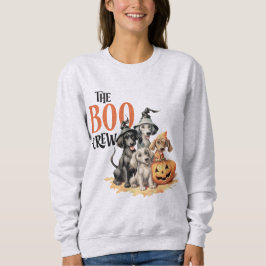 Moletom Halloween Scary Boo Dogs Crew Mulheres Loucas