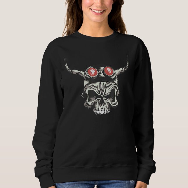 Moletom Halloween Skull Devil Occult Satanic Baphomet Blac (Frente)