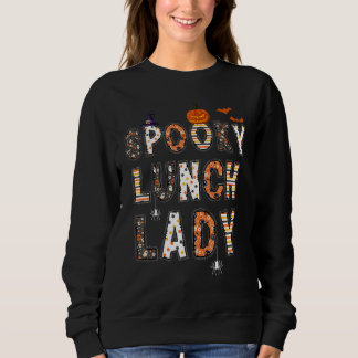 Moletom Halloween Spooky Lunch Lady Figurume Matando Famíl