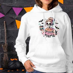 Moletom Halloween Spooky Mama Café Skeleton Chic