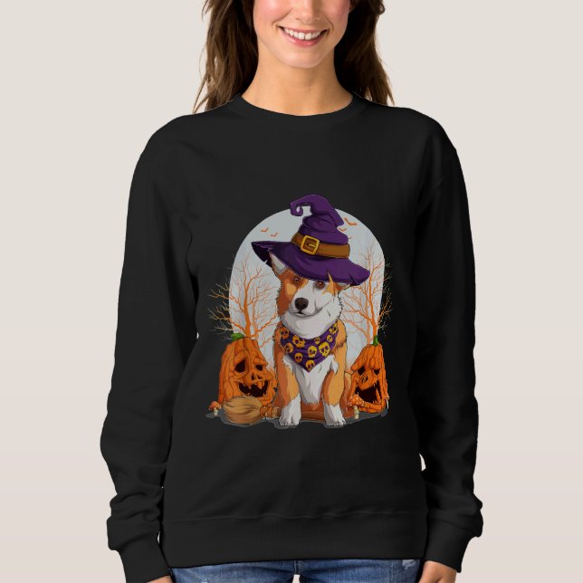 Moletom Halloween Welsh Corgi Costume Pumpkin Dog  Corgi O (Frente)