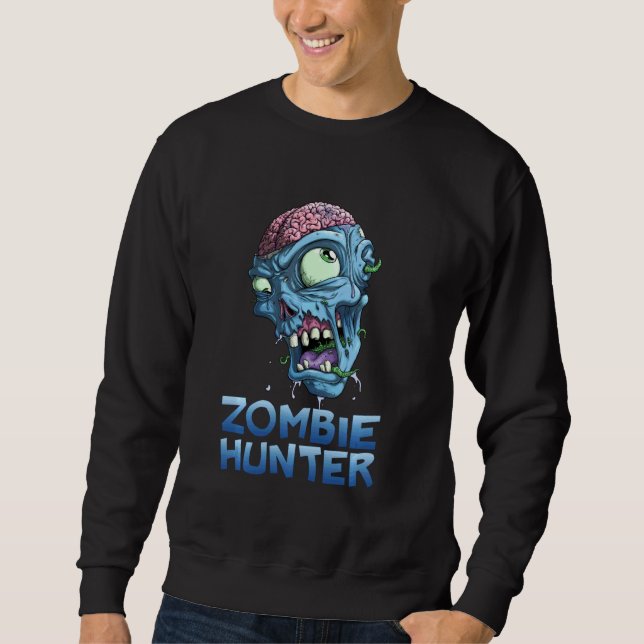 Moletom Halloween Zombie Hunter Encantado Crianças (Frente)
