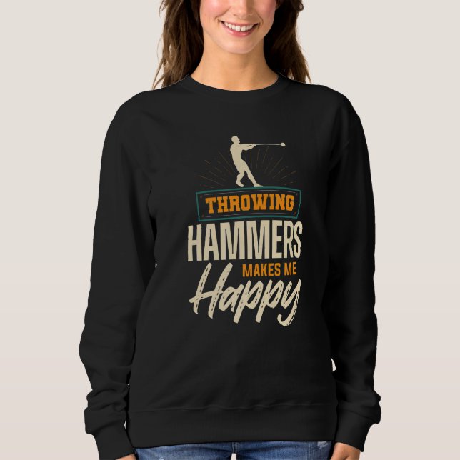 Moletom Hammer Throwing Happy Throw Thrower Track Field Ap (Frente)