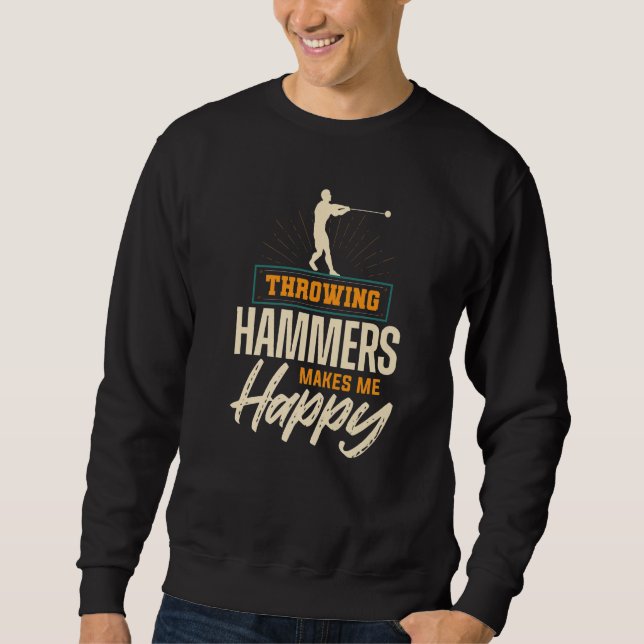 Moletom Hammer Throwing Happy Throw Thrower Track Field Ap (Frente)