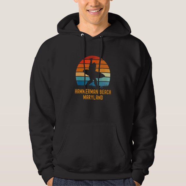 Moletom Hammerman Beach Maryland Sasquatch Souvenir (Frente)