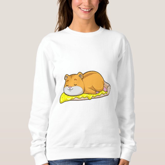 Moletom Hamster e Pizza com Queijo (Frente)