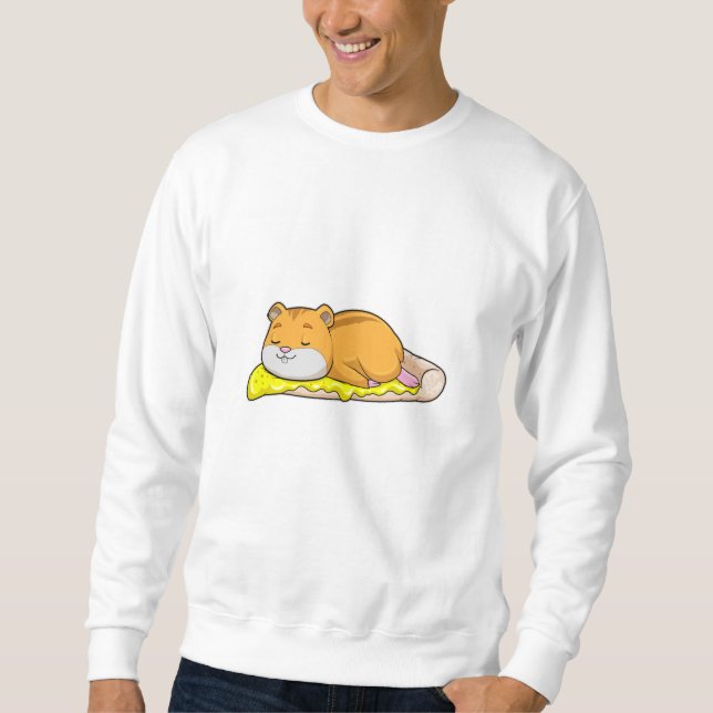 Moletom Hamster e Pizza com Queijo (Frente)