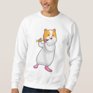 Moletom Hamster em Música com Flute