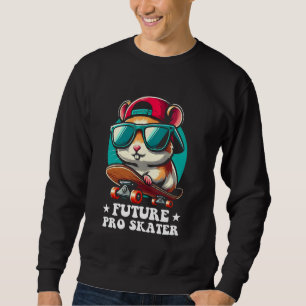 Moletom Hamster Infantil Em Um Skate Rapazes Skatistas