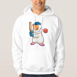 Moletom Hamster no Cricket com bastão e Boné de críquete