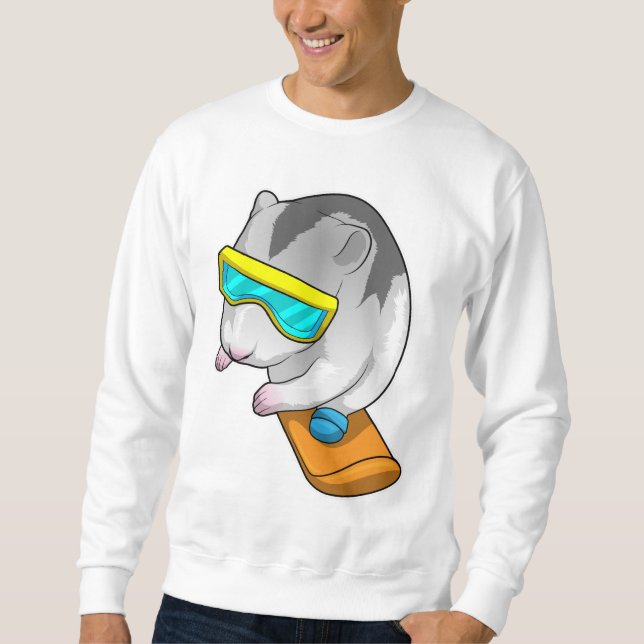 Moletom Hamster Snowboarder Snowboard (Frente)