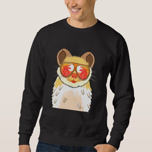 Moletom Hamster Sunglass Piscina Beach Summer Party Hamste (Frente)