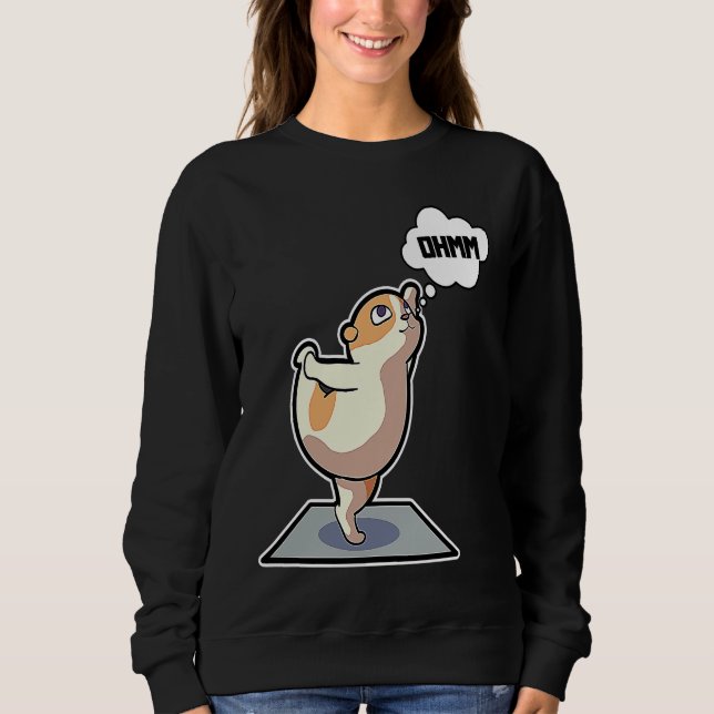 Moletom Hamster Yoga Poses Sport Gymnastics Ohm Heartbeat  (Frente)
