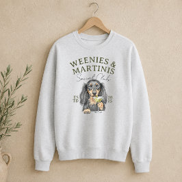 Moletom Hand Drawn Weenies e Martinis Dachshund