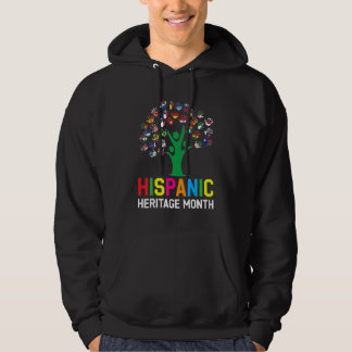 Moletom Hand Flag Tree Root Latino National Hispanic Herit