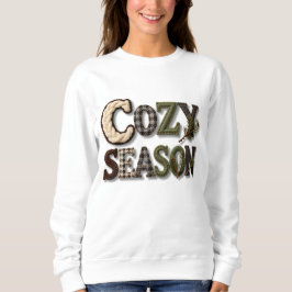 Moletom Hand Stitched Cozy Season Winter Text Sweater