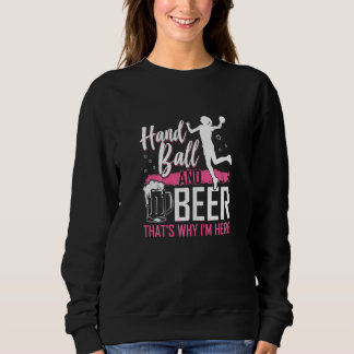 Moletom Handebol Feminino E Cerveja  Gráfico Garotas Mulhe