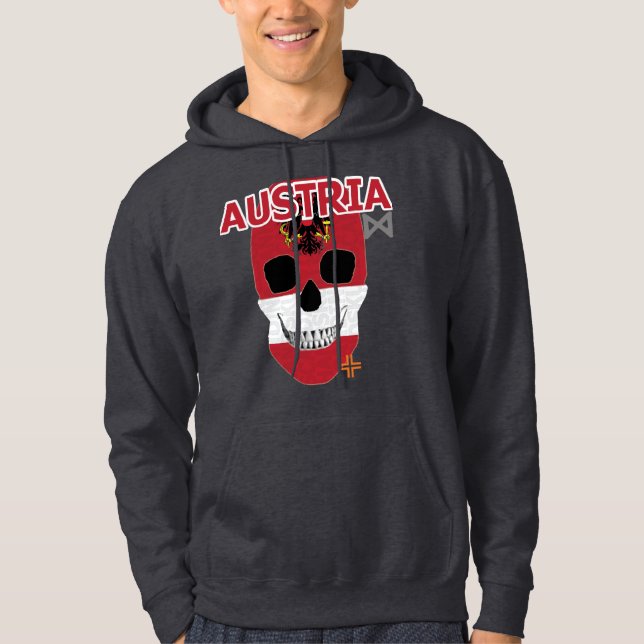 Moletom HANDSKULL Áustria, Camisola-de-camisa-branca B2 (Frente)